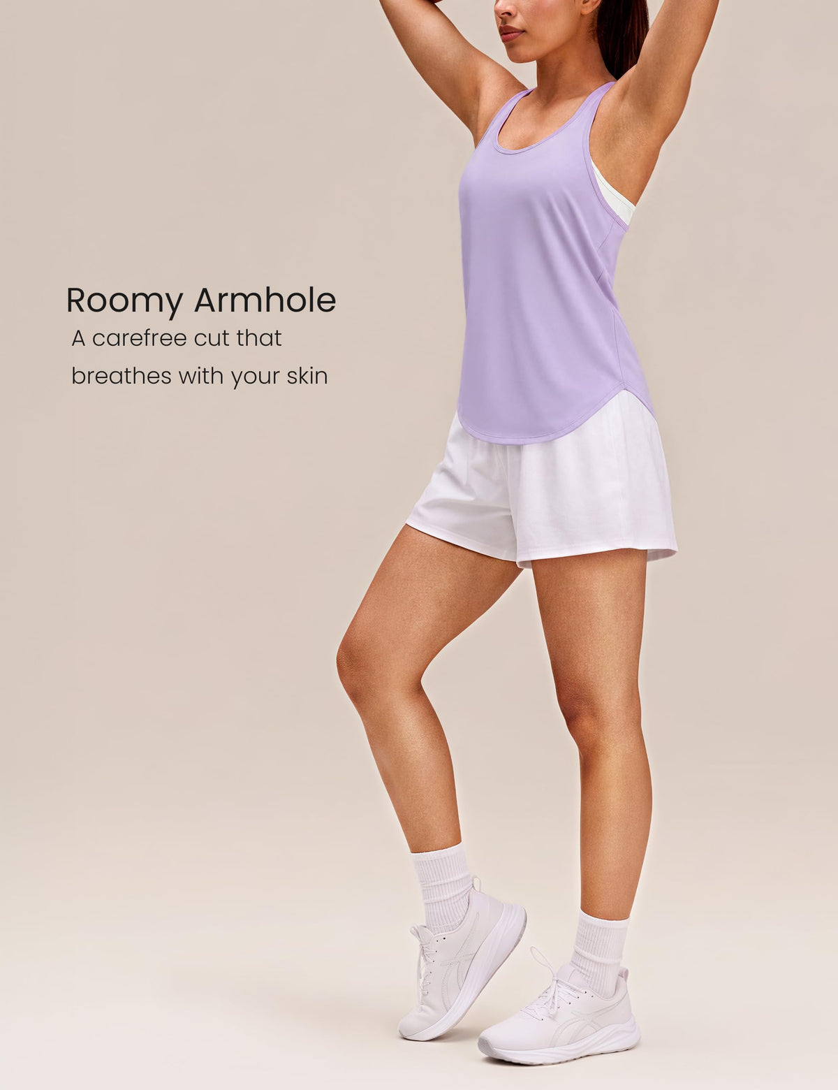 JOYSPELS Workout Tank Tops for Women,Athletic Running Shirts Mauve