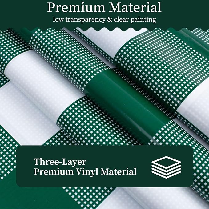 3 Packs Green and White Checkered Tablecloth 54x108 Inches Rectangle Gingham Tablecloth Disposable Plastic Waterproof Table Cover for Outdoor Picnic Kitchen and Birthday Party