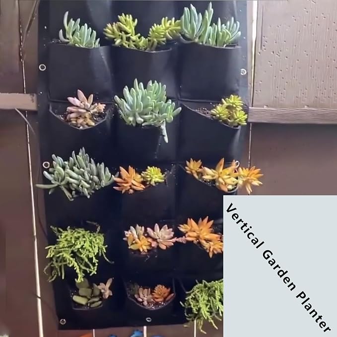 ZOENHOU 2 Pack Total 36 Roomy Pockets Vertical Garden Planter, Wall-Hanging