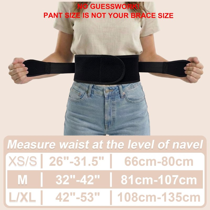 Slim & Narrow Back Brace for Lower Back Pain Women and Men, Lightweight & Thin Back Support Belt for Sciatica, Herniated Disc Relief, Breathable Lumbar Support Belt with Dual Adjustable Compression-M