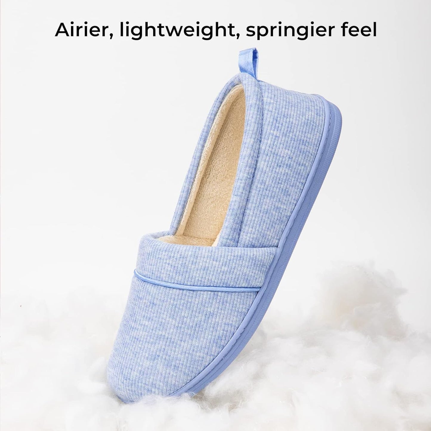 HomeTop Women's Comfy Loafer Slippers Lightweight Memory Foam Non-slip Indoor House Shoes