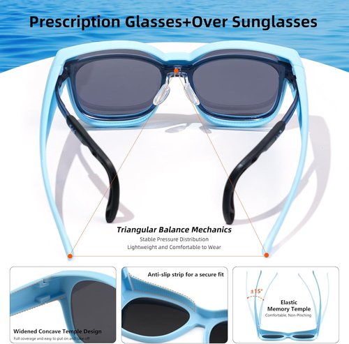 EYEBUDDY Fit Over Glasses Sunglasses - Polarized Protection for Kids | Stylish Fitover Design