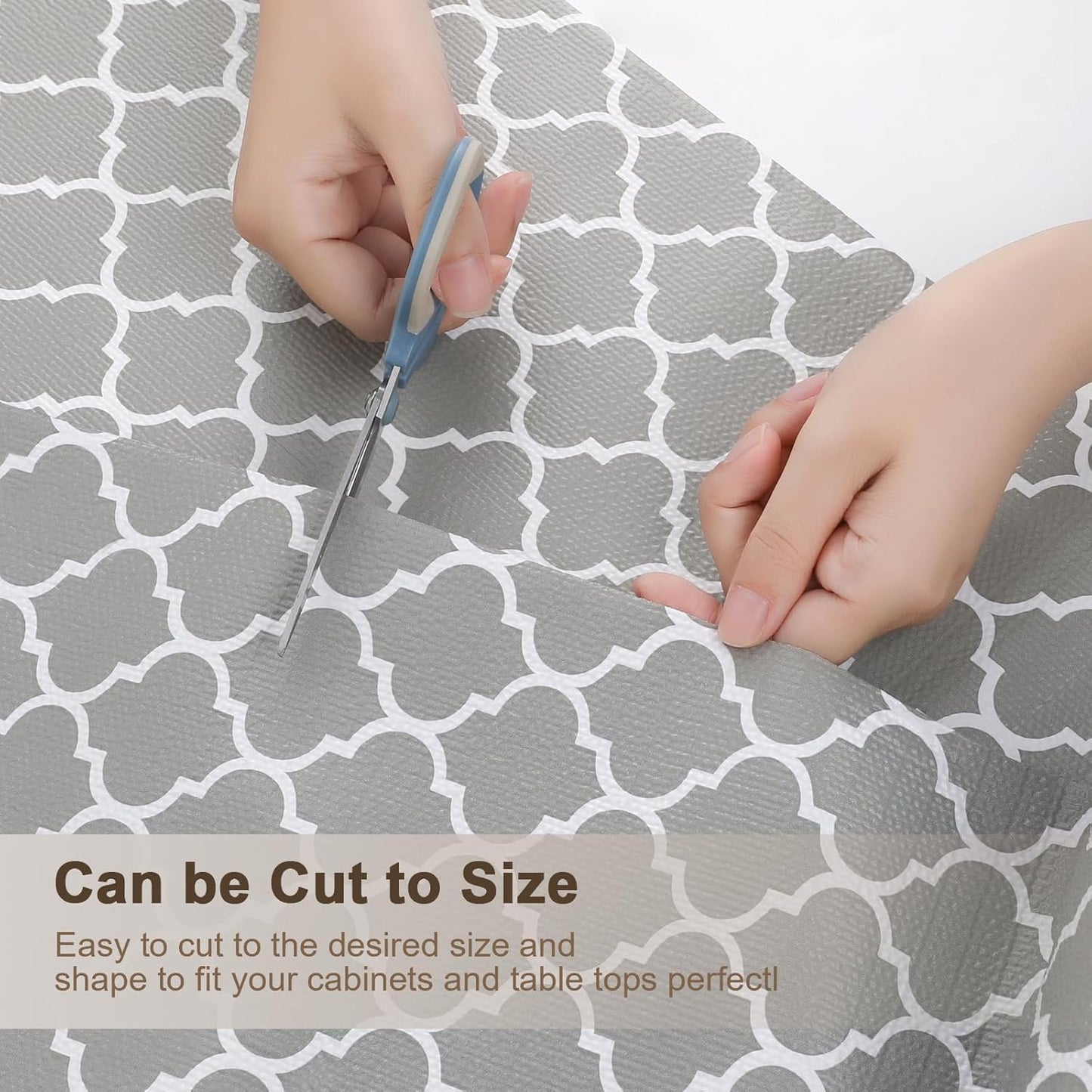 OcePor Non-Adhesive Drawer and Shelf Liner 24IN x 20FT，Non Slip Cabinet and Cupboard Liner, Kitchen Cabinet Liners for Shelves, Waterproof Drawer Shelf Liners for Cabinets/Bathroom Cupboard
