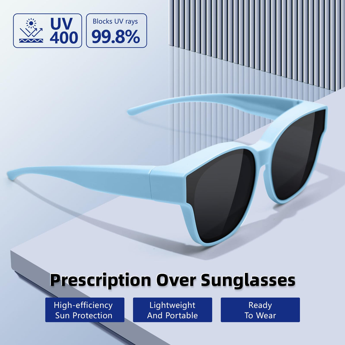 EYEBUDDY Fit Over Glasses Sunglasses for Kids Shades Polarized Sunglasses Oversized Square Sun Glasses Boys & Girls UV Protection