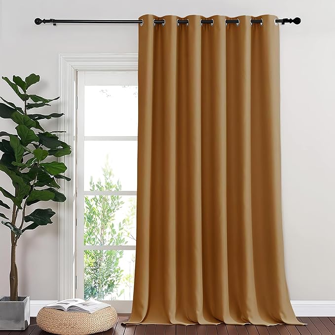 NICETOWN Room Divider Curtain 132 Inches Long, Wide Blackout Sliding Door