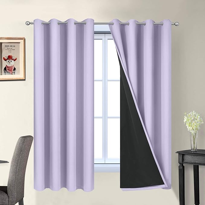 Yakamok 2 Thick Layers Completely Blackout Window Treatment Thermal Insulated