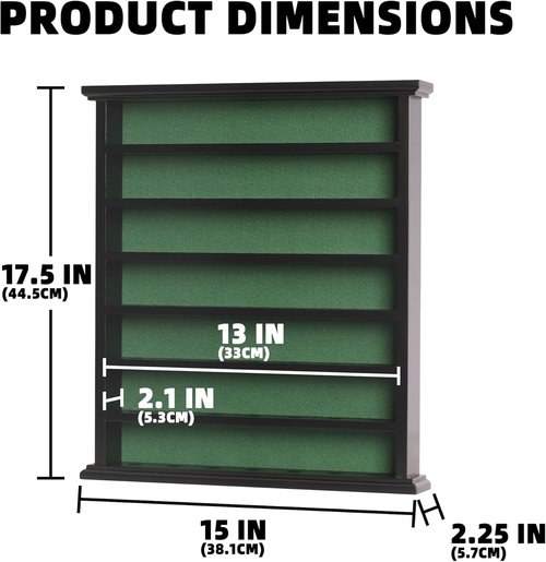 Golf Ball Display Case Cabinet Rack - 49-Ball Holder with Open Design, Black Finish