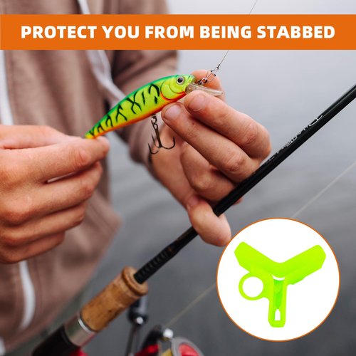 500 Pcs Fishing Hook Bonnets Fishing Treble Hooks Protector Fishing Hook Covers, Treble Hook Cover Holder Fishing Hook Protectors Cap (1-5 Sizes,Yellow White)