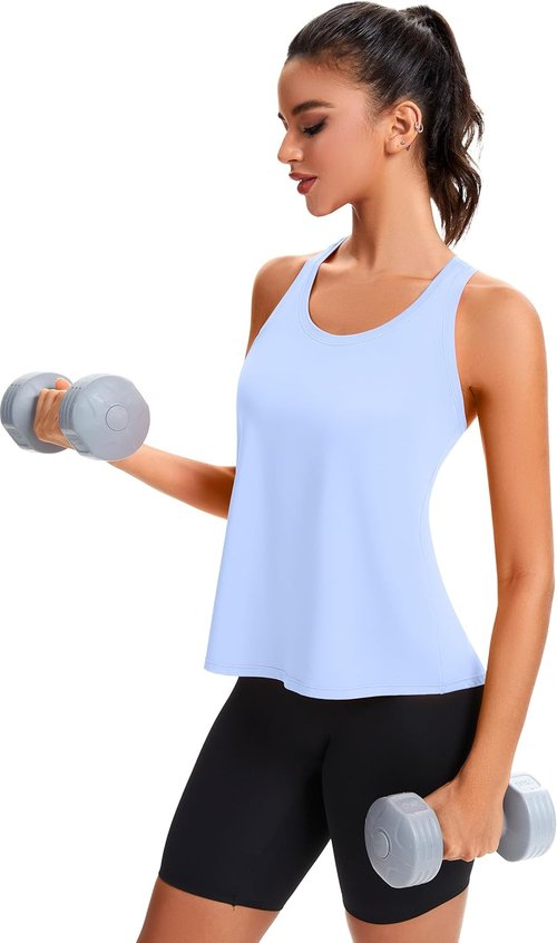 MathCat Women's Workout Tank Tops - Racerback Sleeveless Yoga Shirts | Loose Fit for Athletic Comfort (XS-XL)