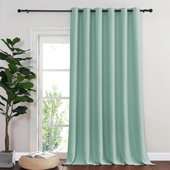 NICETOWN Blackout Sliding Glass Door Curtains, Room Darkening Thermal Insulated