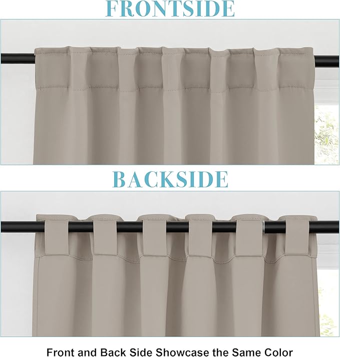 RYB HOME Bathroom Curtains Blackout
