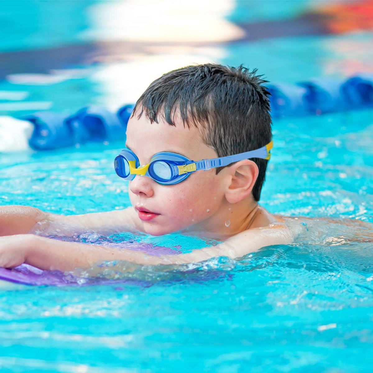 Portzon Swim Goggles for Kids - Anti-Fog, Leak-Proof Design for Clear Vision in Water