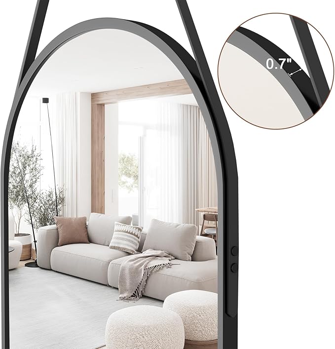 Full Length Mirror, Arched Wall Mounted Mirror, Wall Mirrors Full Length