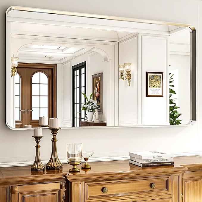55"x 30" Silver Bathroom Mirror