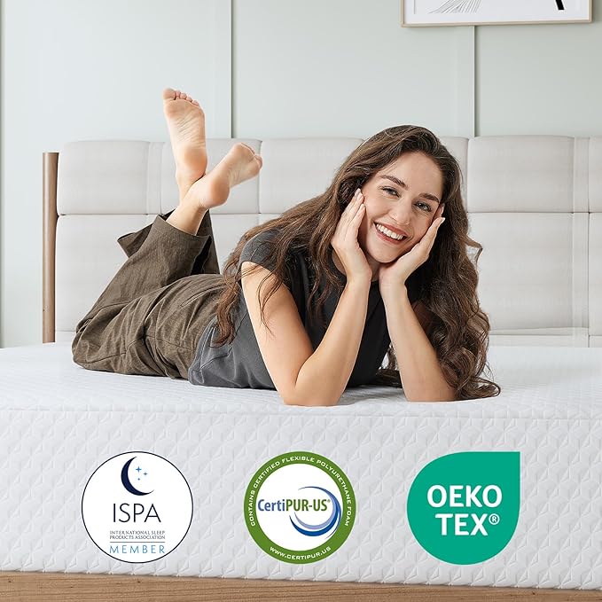 Novilla Memory Foam Mattress Full, 10 Inch Full Size Mattress with Comfort Foam & High-Density Support Foam for Pressure Relief & Contour Support Mattresses in a Box, Medium Firm Feel