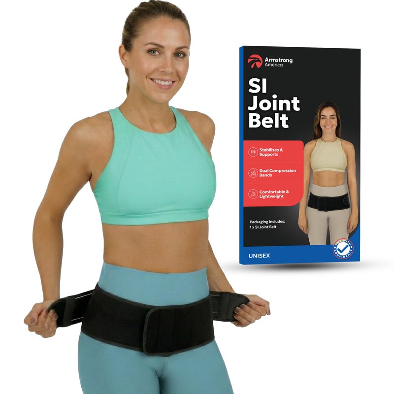 SI Belt Sacroiliac Belt | Sciatica Pain Relief Brace for Sciatic Pain | Trochanteric Stabilizer Pelvic Band | SI Joint Belts for Women Men | Hip Support Brace Women Men for Lower Back Support | REG