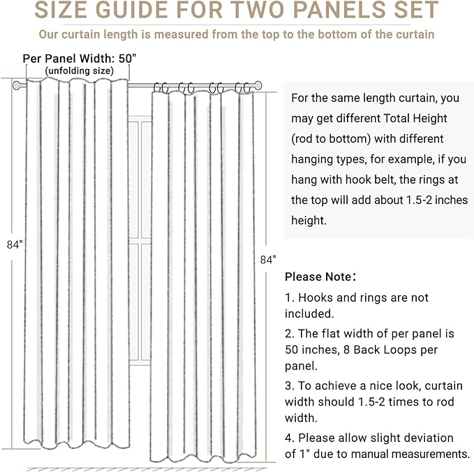 100% Blackout Shield Dark Brown Linen Blackout Curtains