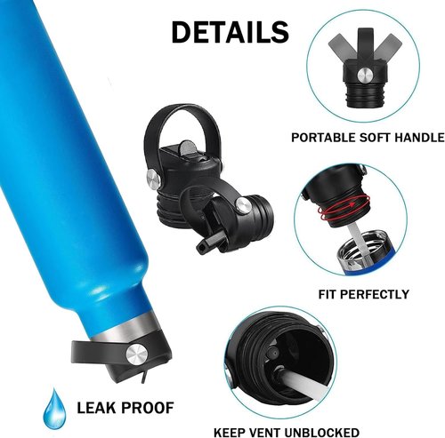 Hydro Flask Straw Lid - Flexible Replacement Lid for 18/21/24 oz Standard Mouth Bottles | BPA Free