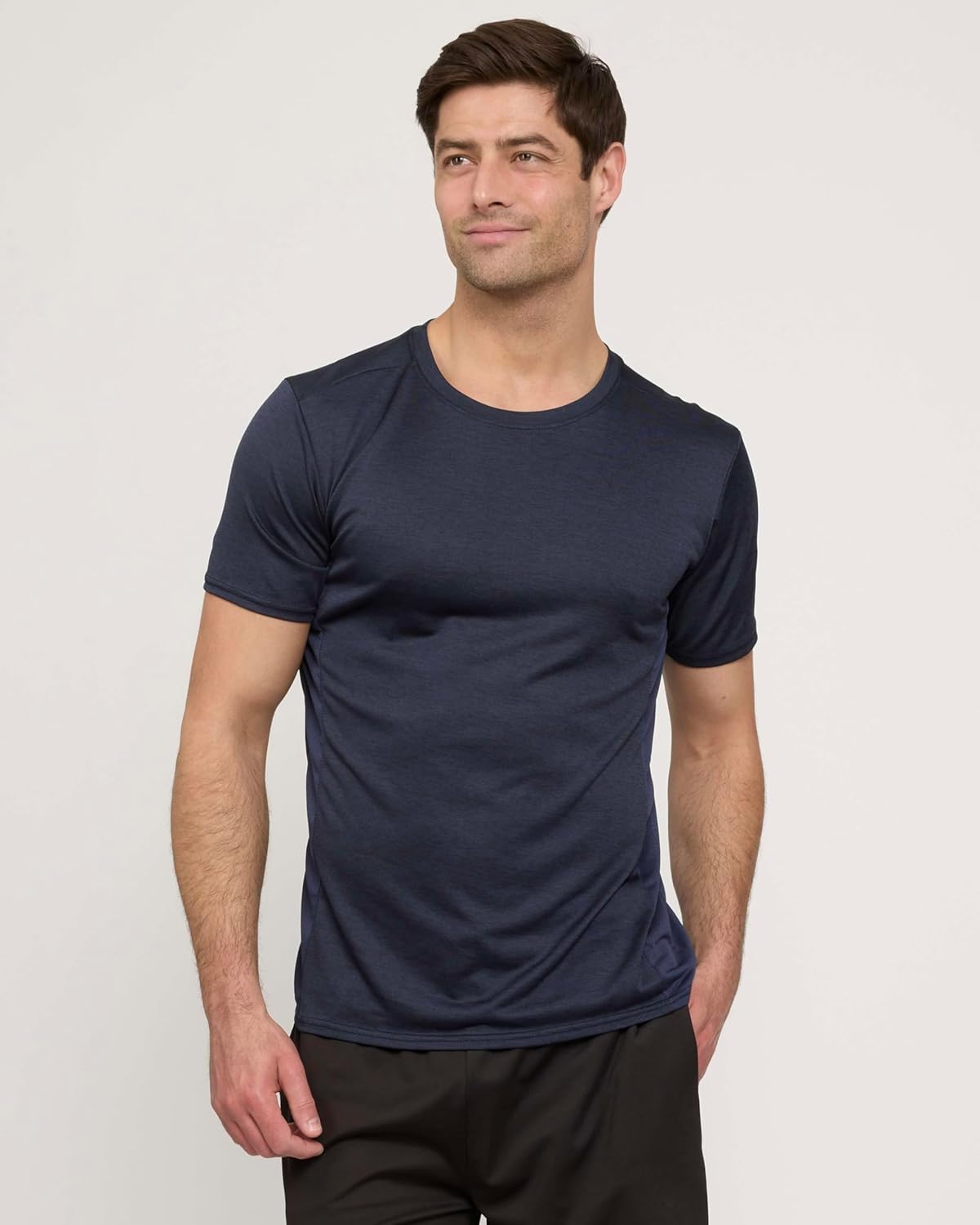Real Essentials Men's Dry-Fit Short Sleeve Crew Neck T-Shirts - 5 Pack Athletic Workout Tees