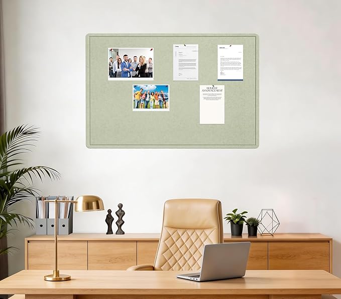 Bulletin Board - 35 x 17.5 inches Decorative Felt Pin Board - Cork Board