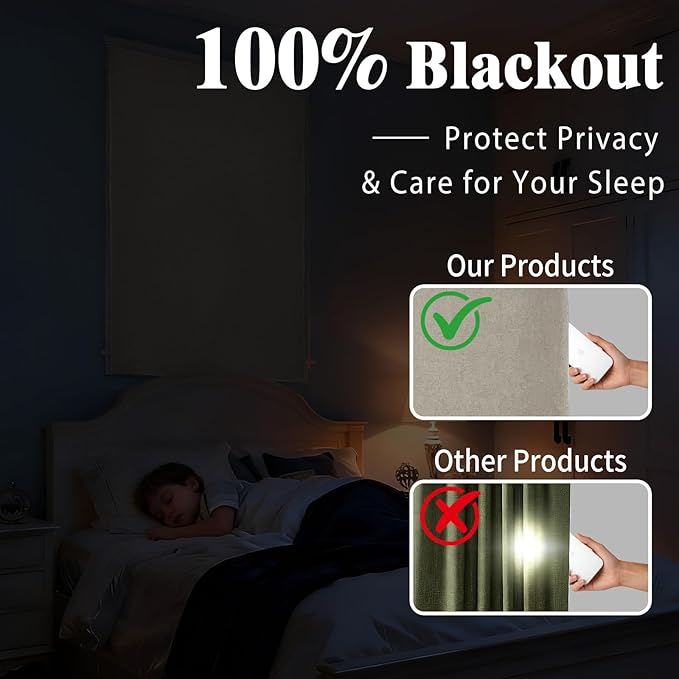 Self-Adhesive Complete 100% Blackout Curtain