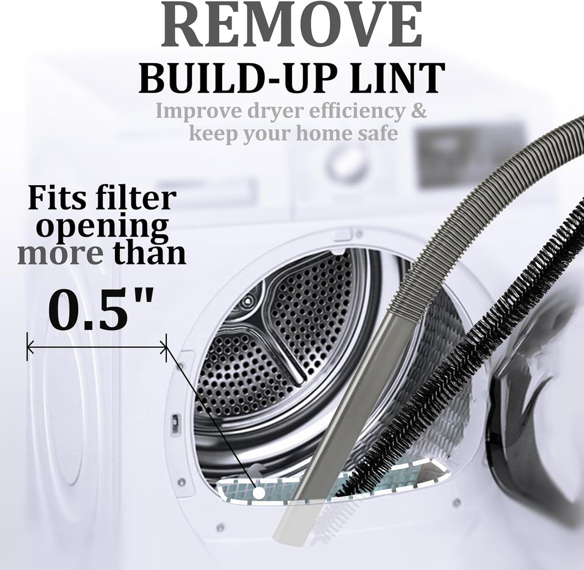 Dryer Vent Cleaner Kit for Dyson Gen5 V15 V12 V11 V10 V8 V7 Lint Vacuum Atttachments Detect Absolute Cyclone Outsize Slim Vacuum Cleaner Nozzle Crevice Flexible Dryer Lint Remove Tool