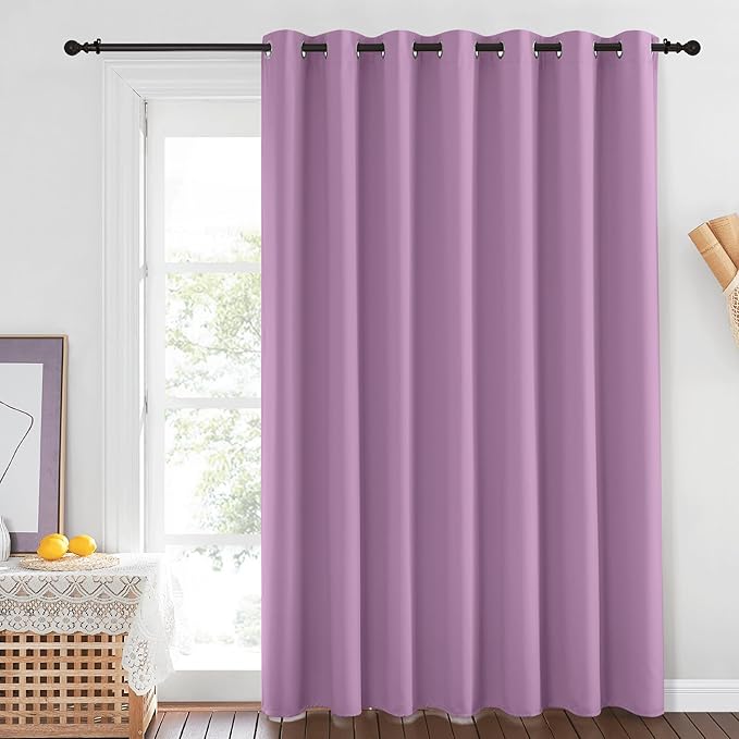 NICETOWN Room Darkening Patio Sliding Door Curtains 84 inch Length, Grommet