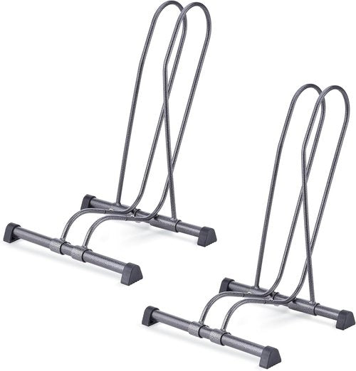 Adjustable Bike Floor Stand - Tool-Free Freestanding Bike Rack for Mountain, Fat Tire & Road Bikes