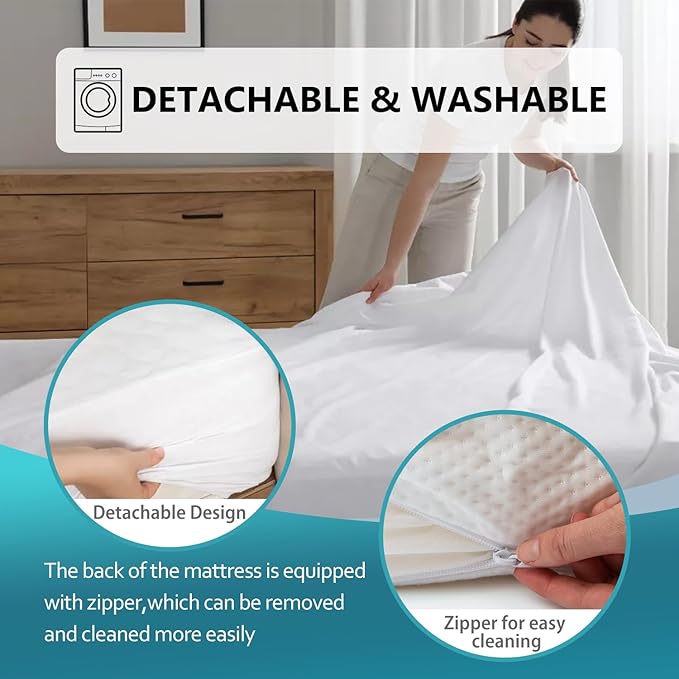 PayLessHere 6 Inch Gel Memory Foam Mattress Medium Firm Mattresses CertiPUR-US Certified Bed-in-a-Box Pressure Relieving Twin XL Size,Fiberglass Free，White