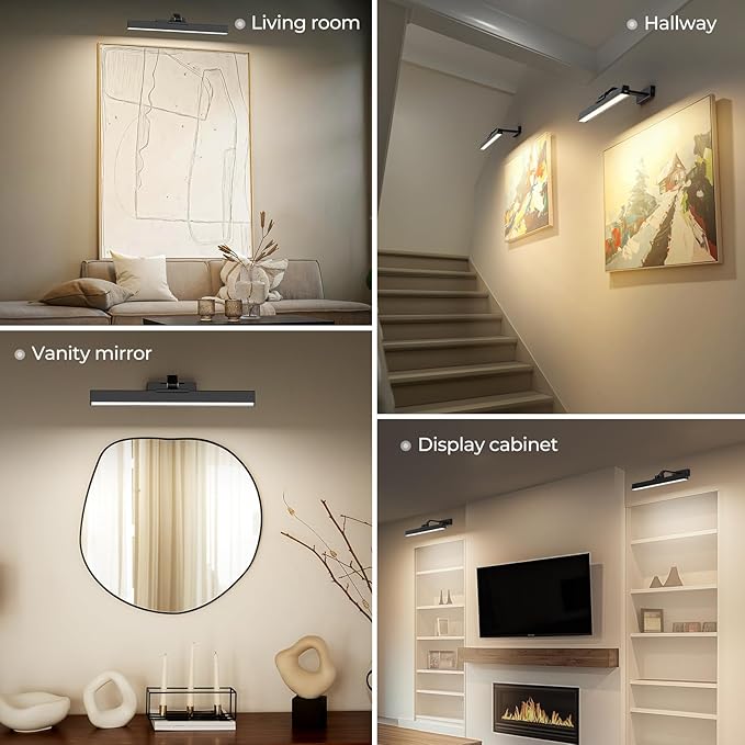 Picture Lights for Wall, Battery Operated Picture Light 16in Gallery Light for