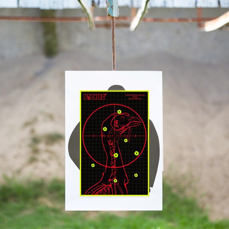 PTPHJEG Fluorescent Splatter Turkey Targets - Highly Visible Shotgun Target Sticker for Practice, 9.5×14.5"(25pcs)