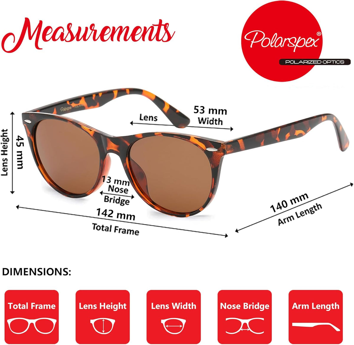 PolarSpex Polarized Sunglasses for Women Retro Classic Cateye Sunglasses for Women, UV Protection for Driving & Fishing