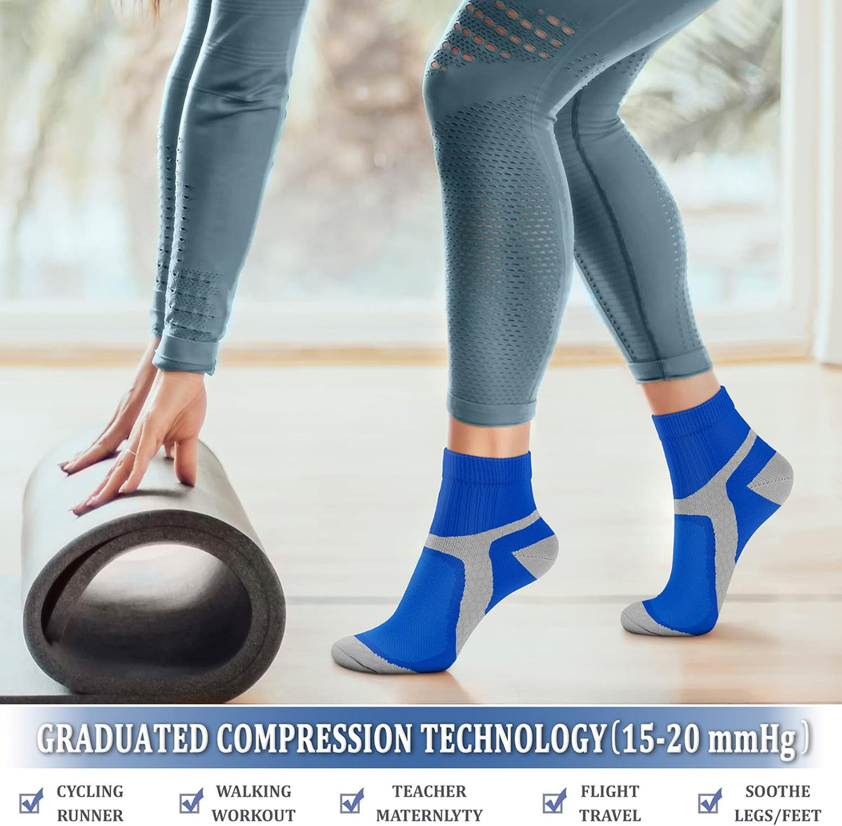 CHARMKING Compression Socks - 15-20 mmHg Circulation Support for Athletes & Daily Wear | Unisex