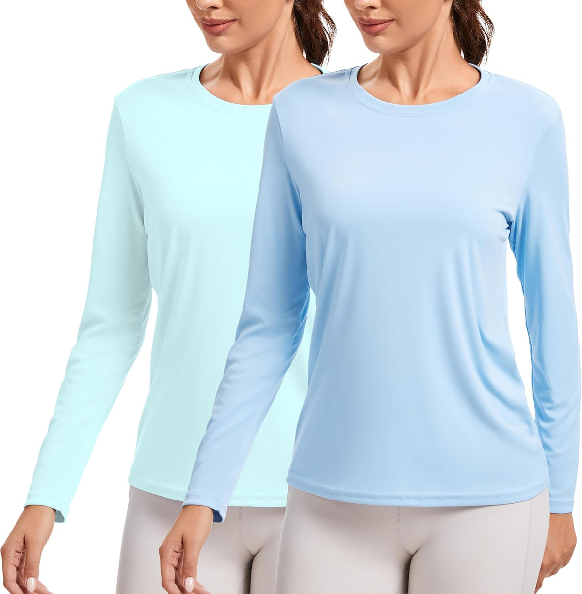 Skiennix 2 Pack Women's Rash Guard - UPF 50+ UV Protection Long Sleeve Workout Tops | Quick Dry & Lightweight