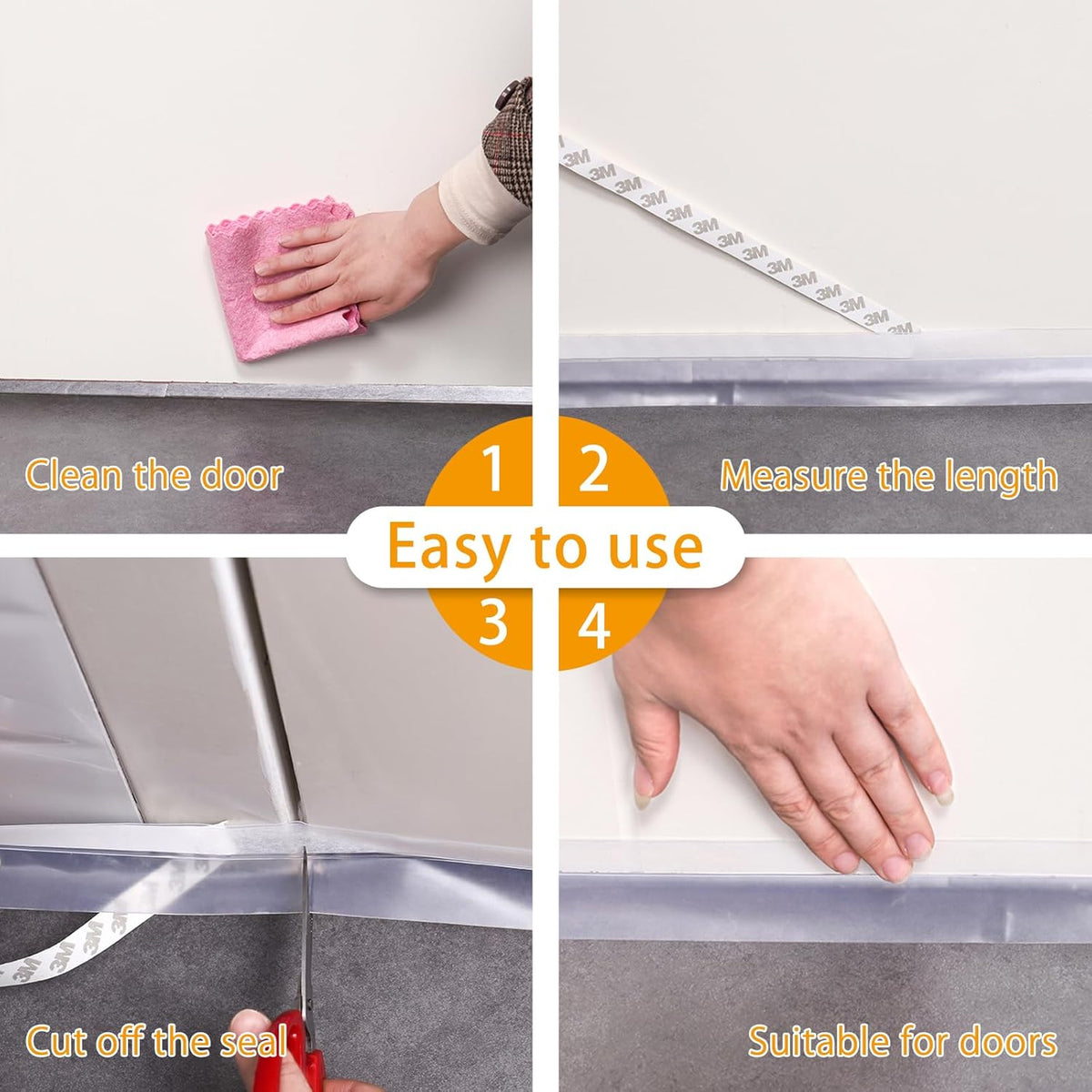 Door Weather Stripping Doors Seal Strip, 26 FT Silicone Sealing Tape for Door Draft Stopper Adhesive for Doors, Windows and Shower Glass Gaps(Brown, 35mm)