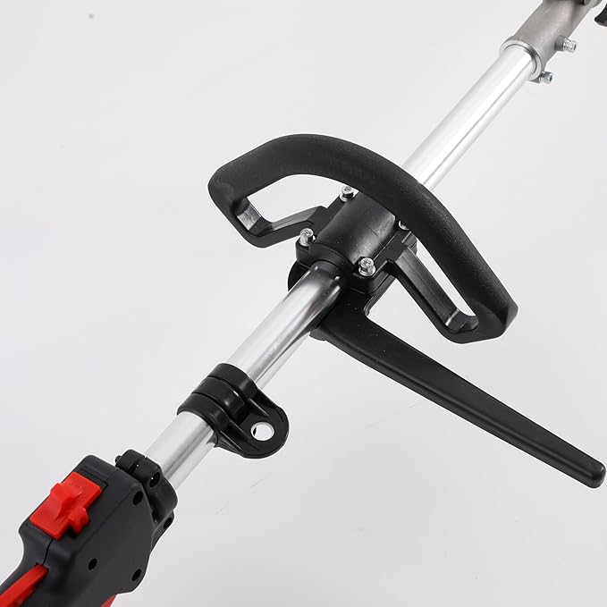 52CC Gas Handheld Sweeper, 2 Stroke 2.3HP Gasoline Power Snow Broom Driveway Turf Brush Outdoor Artificial Lawn Sweeper Cleaner Tools for Driveways Lawns Leaves Street Farms & Snow (Standard)
