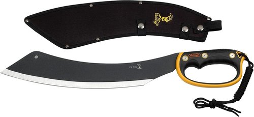 Elk Ridge 20.5" Fixed Blade Machete - Black Stainless Steel, Orange Handle, Nylon Sheath - Camping & Survival Tool
