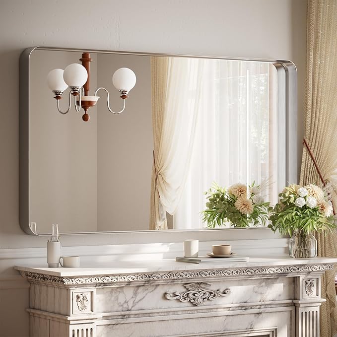 55"x 30" Silver Bathroom Mirror