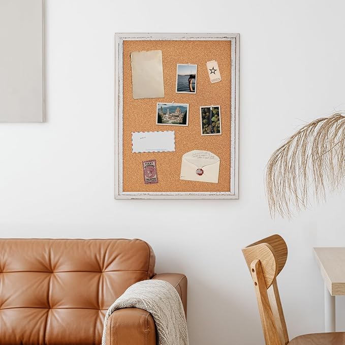 DOLLAR BOSS White Cork Board for Wall