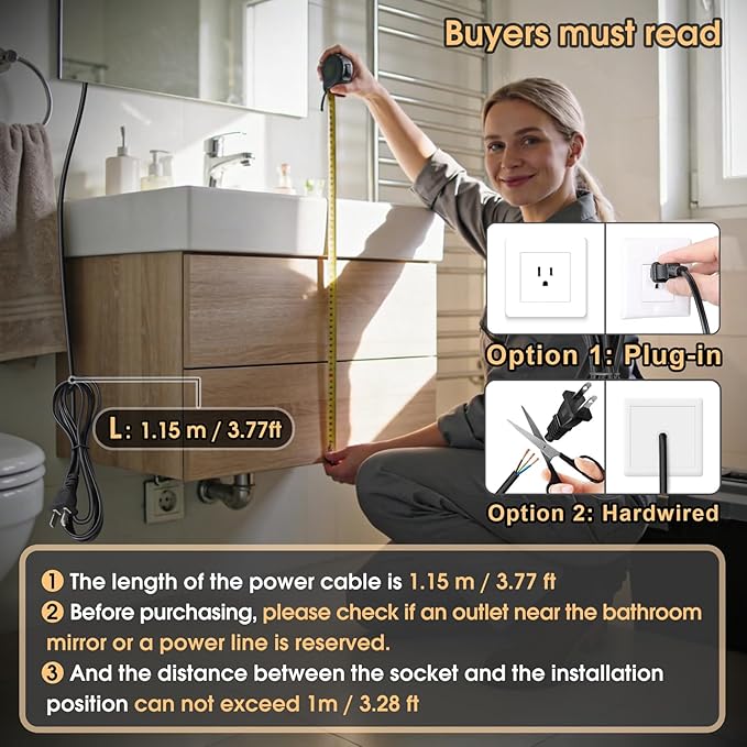 16x24 LED Bathroom Mirror with Lights Irregular, Lighted Bathroom Vanity Mirror