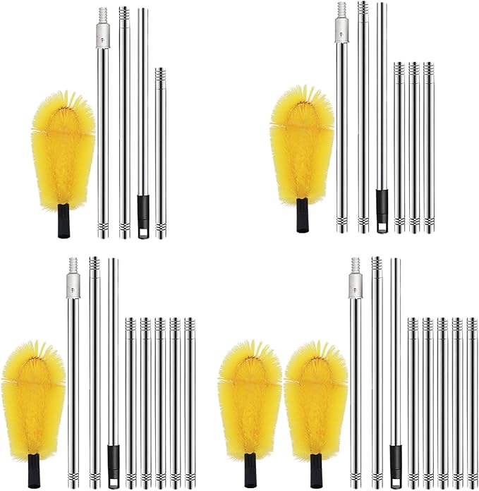 Long Gutter Cleaning Tool from The Ground Gutter Cleaning Tool with Brush Head Drainage Grooves Cleaning Tool