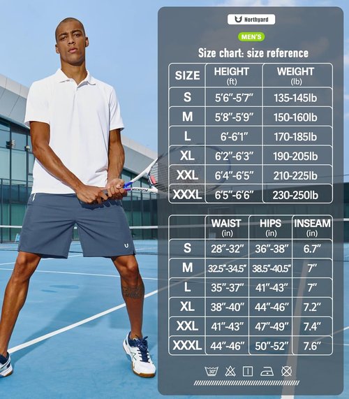 NORTHYARD Men's Athletic Running Shorts - Quick Dry Workout Gym Shorts | 5"/7"/9" Sizes
