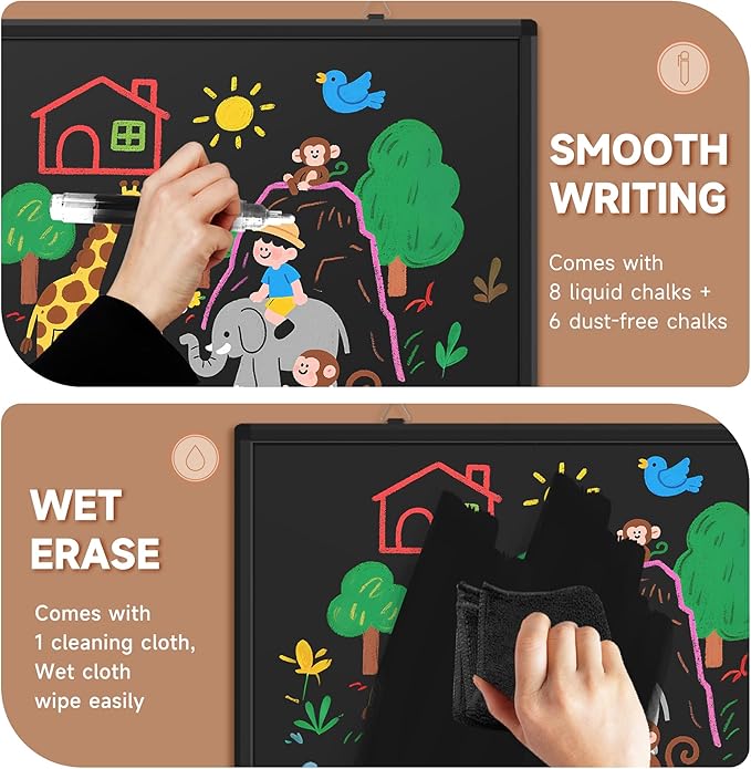 SELEAD Folding Magnetic Chalkboard