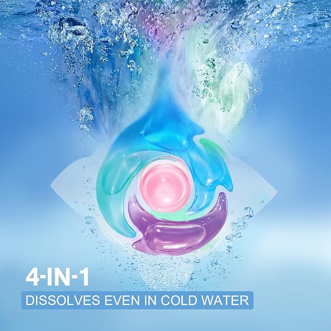 400 Count Laundry Detergent Pods Bulk 4 in 1 Washing Machine Detergent Pods Ultra Concentrated Tackles Tough Odors, Fruity Aroma