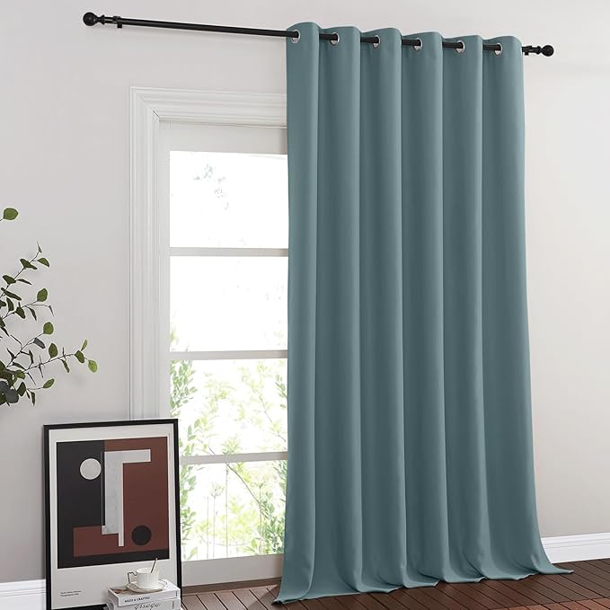 NICETOWN Blackout Sliding Glass Door Curtains, Room Darkening Thermal Insulated