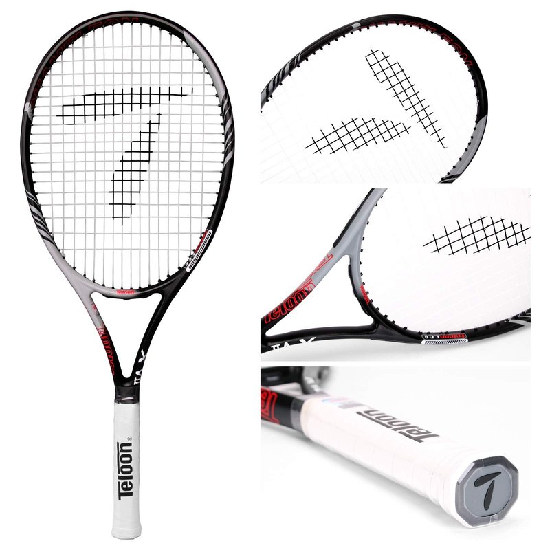 Teloon Tennis Rackets for Adults 2 pcs Recreational -27 inch Tennis Racquet for Men and Women College Students Beginner Tennis Racket.… (Black-Pink)