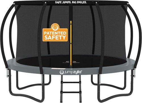 Jumpzylla Trampoline - Outdoor Recreational Trampoline with Enclosure & Non-Slip Ladder | 8FT to 16FT Sizes