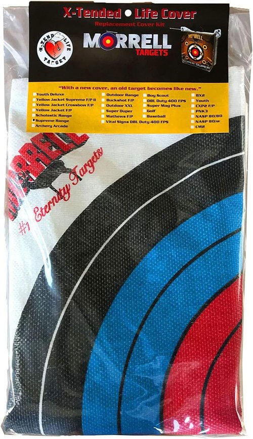 Morrell Weatherproof Supreme Range Archery Bag | 2-Pack Target Replacement Cover - White, 2 Sides, 4 Spots