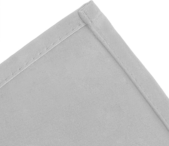 LEMOMO Blackout Curtains 66 x 54 Inch Long Light Grey Curtains Set of 2 Panels