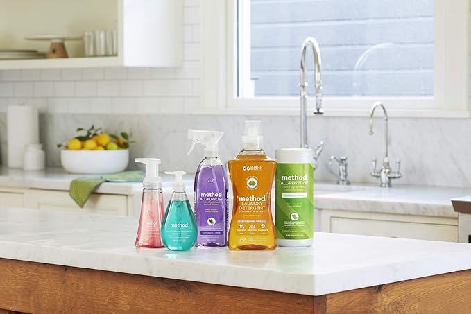 Method All-Purpose Cleaner, Pink Grapefruit, Plant-Based and Biodegradable Formula Perfect for Most Counters, Tiles, Stone, and More, spray bottle,28 oz (Pack of 2)